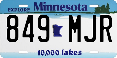 MN license plate 849MJR