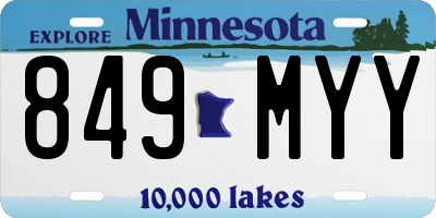 MN license plate 849MYY