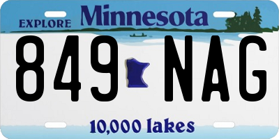 MN license plate 849NAG