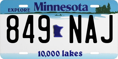 MN license plate 849NAJ