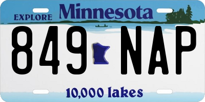 MN license plate 849NAP