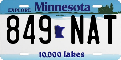 MN license plate 849NAT