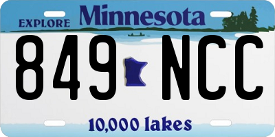 MN license plate 849NCC