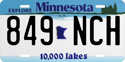 MN license plate 849NCH