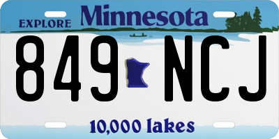 MN license plate 849NCJ