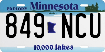 MN license plate 849NCU