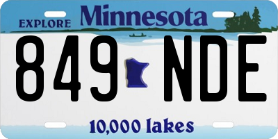MN license plate 849NDE