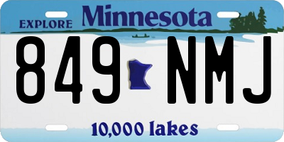 MN license plate 849NMJ