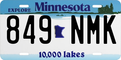 MN license plate 849NMK