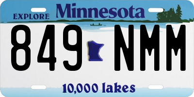 MN license plate 849NMM