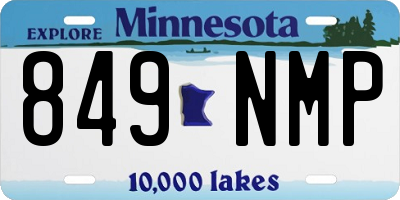 MN license plate 849NMP
