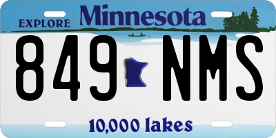 MN license plate 849NMS