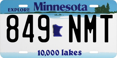 MN license plate 849NMT