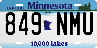 MN license plate 849NMU