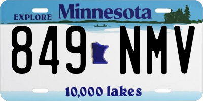MN license plate 849NMV