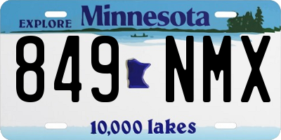 MN license plate 849NMX