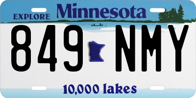MN license plate 849NMY