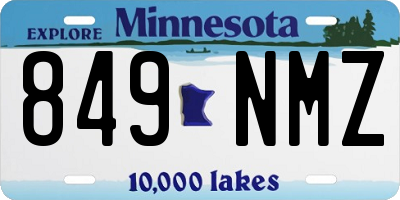 MN license plate 849NMZ