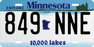 MN license plate 849NNE