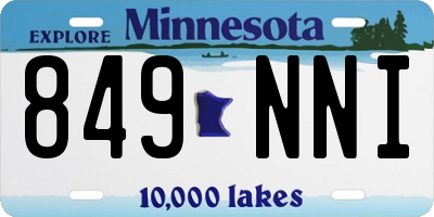MN license plate 849NNI