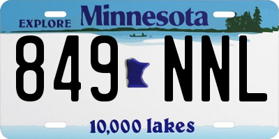 MN license plate 849NNL
