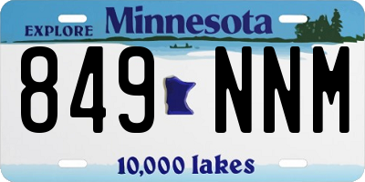 MN license plate 849NNM