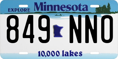 MN license plate 849NNO