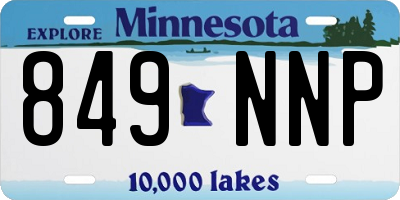 MN license plate 849NNP
