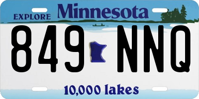 MN license plate 849NNQ