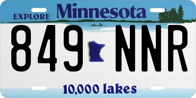 MN license plate 849NNR