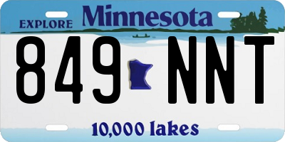 MN license plate 849NNT
