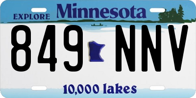 MN license plate 849NNV
