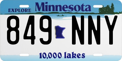 MN license plate 849NNY