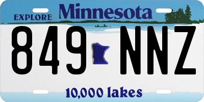 MN license plate 849NNZ