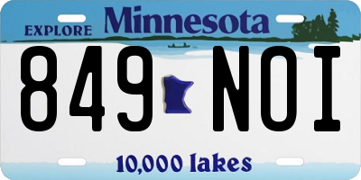 MN license plate 849NOI