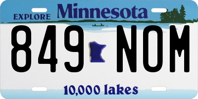 MN license plate 849NOM