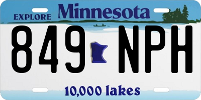 MN license plate 849NPH