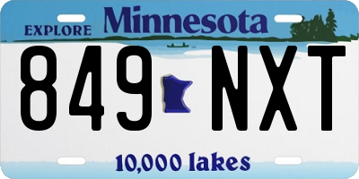 MN license plate 849NXT