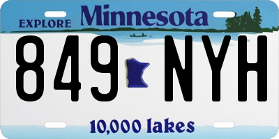 MN license plate 849NYH