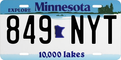 MN license plate 849NYT
