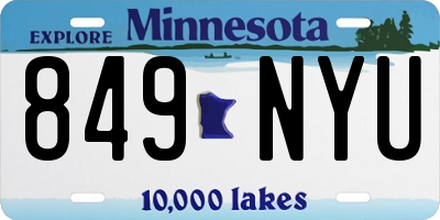 MN license plate 849NYU