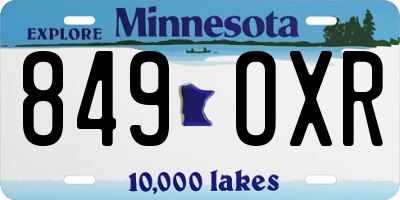 MN license plate 849OXR