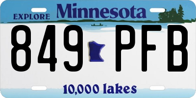 MN license plate 849PFB
