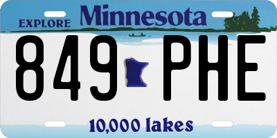 MN license plate 849PHE