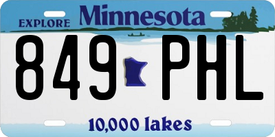 MN license plate 849PHL