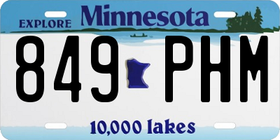 MN license plate 849PHM