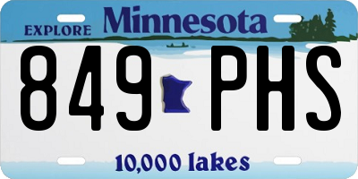 MN license plate 849PHS