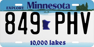 MN license plate 849PHV