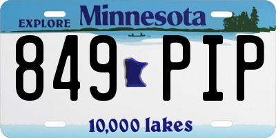 MN license plate 849PIP