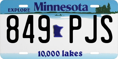 MN license plate 849PJS